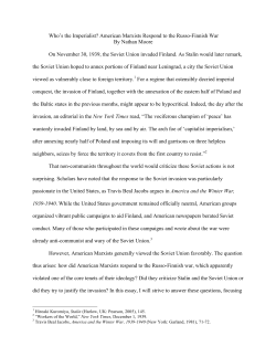American Marxists Respond to the Russo&mdash;Finnish War.