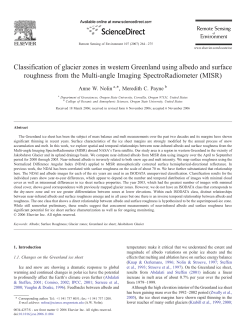 Classification of glacier zones in western Greenland using albedo