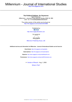 The Political Sublime: An Oxymoron