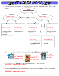 1. Fill in the following concept map. You will need to use your notes