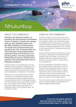 Nhlunbuy - Northern Territory PHN