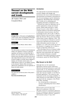 Thesauri on the Web: current developments and