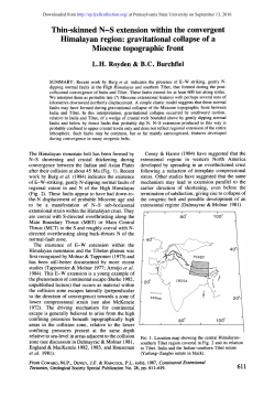 Thin-skinned N-S extension within the convergent Himalayan region
