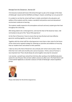 Message from the Chairperson - Norman Gill I first became involved