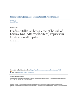 Fundamentally Conflicting Views of the Rule of Law in China and