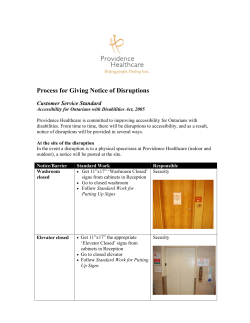 Process for Giving Notice of Disruptions