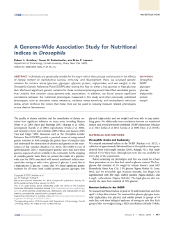 A Genome-Wide Association Study for Nutritional Indices in
