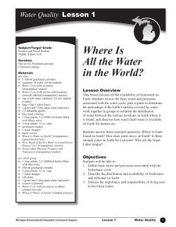 Where Is All the Water in the World?