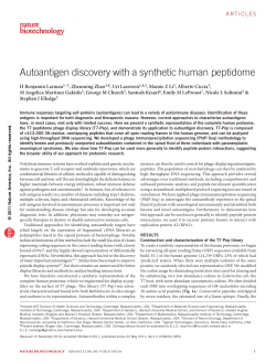 Autoantigen discovery with a synthetic peptidome