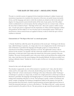 “THE RAPE OF THE LOCK”---MOCK