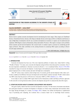 Taban and Kar, 2015 - Asian Economic and Social Society