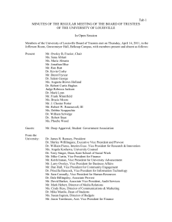 personnel committee - University of Louisville