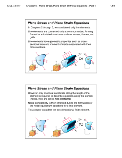Plane Stress and Plane Strain Equations