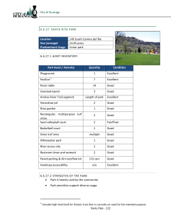 Existing Parks Site Assessments