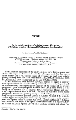 On the putative existence of a diploid number 42 cytotype of