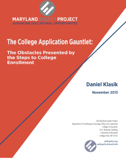 The College Application Gauntlet