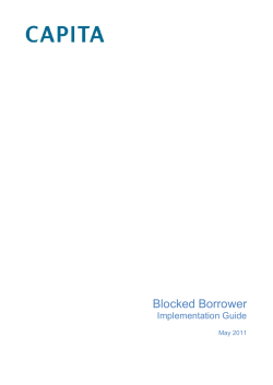 Blocked Borrower - Capita Libraries