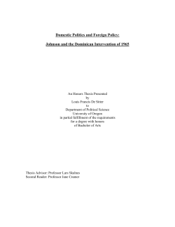Johnson and the Dominican Intervention of 1965