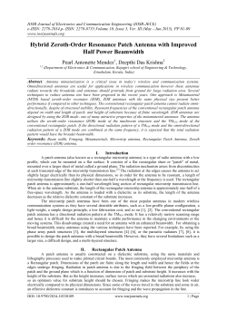 Hybrid Zeroth-Order Resonance Patch Antenna with Improved Half