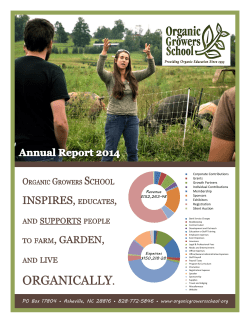 2014 Annual Report - Organic Growers School
