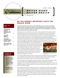 Newsletter - Oregon Sleep Associates
