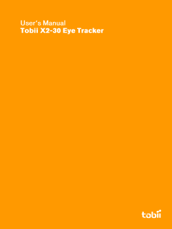 User`s Manual Tobii X2-30 Eye Tracker