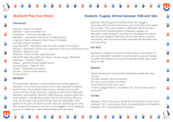 Macbeth Play Fact Sheet