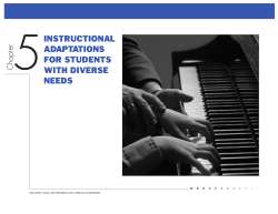 Chapter 5: INSTRUCTIONAL ADAPTATIONS FOR STUDENTS