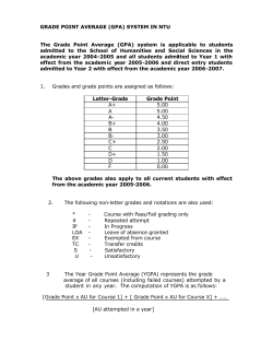 grade point average (gpa) system in ntu