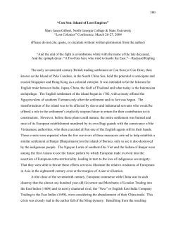 Con Son: Island of Lost Empires - McNeil Center for Early American