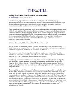 Bring back the conference committees