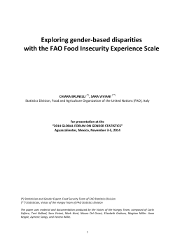 Exploring gender-based disparities with the FAO Food Insecurity