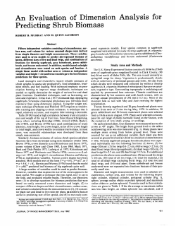An Evaluation of Dimension Analysis for Predicting Shrub Biomass