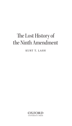 The Lost History of the Ninth Amendment