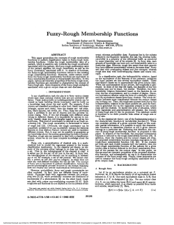 Fuzzy-Rough Membership Functions