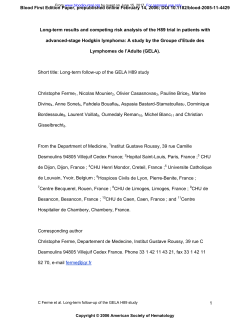 1 Long-term results and competing risk analysis of