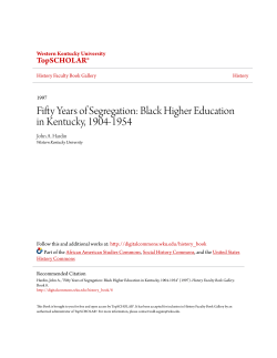 Fifty Years of Segregation: Black Higher Education