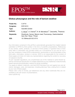 Globus pharyngeus and the role of barium swallow