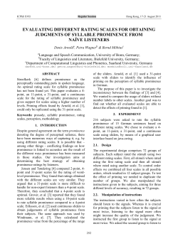 evaluating different rating scales for obtaining judgments of syllable
