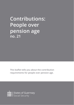 Contributions: People over pension age