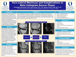 Torn Lateral Meniscus and Complications in Male Collegiate Soccer