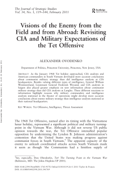 Visions of the Enemy from the Field and from Abroad: Revisiting CIA