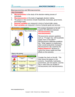 Macroeconomics and Microeconomics