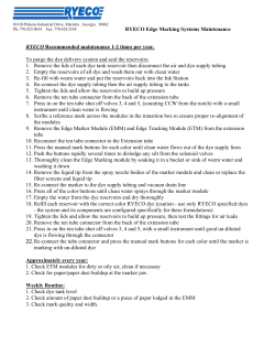 RYECO Recommended maintenance 1