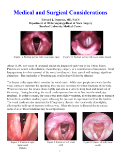 Medical and Surgical Considerations