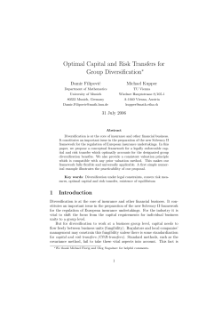 Diversification is at the core of insurance and other financial