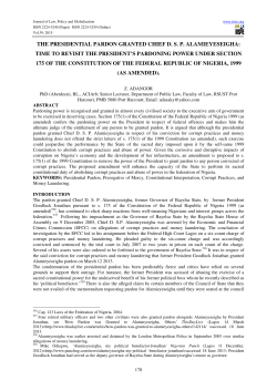 THE PRESIDENTIAL PARDON GRANTED CHIEF D. S. P.