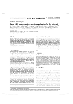 CMap 1.01: a comparative mapping application for the Internet