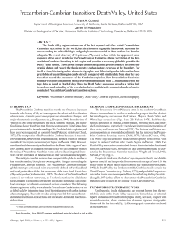 Precambrian-Cambrian transition: Death Valley, United States
