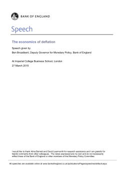 The economics of deflation